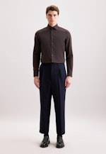 Slim Flanellhemd Uni in Braun |  Seidensticker Onlineshop