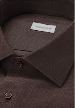 Slim Flanellhemd Uni in Braun |  Seidensticker Onlineshop