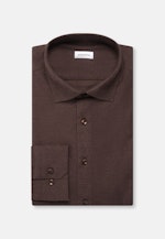 Slim Flanellhemd Uni in Braun |  Seidensticker Onlineshop
