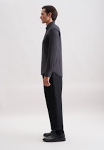 Slim Chemise en flanelle Uni in Gris |  Seidensticker Onlineshop