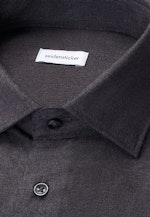 Slim Flanellhemd Uni in Grau |  Seidensticker Onlineshop