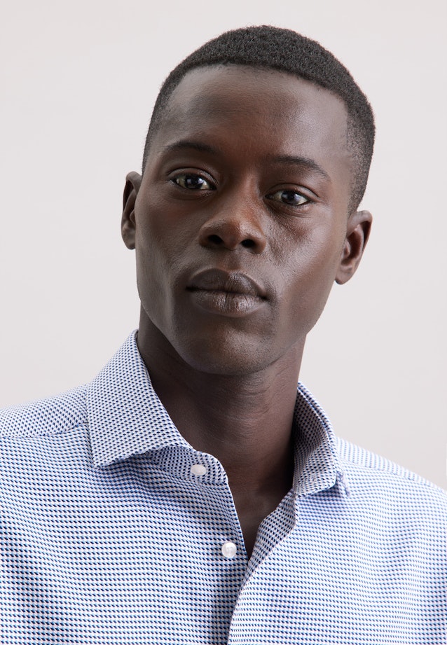 Comfort Business Hemd Pepita in Dunkelblau |  Seidensticker Onlineshop