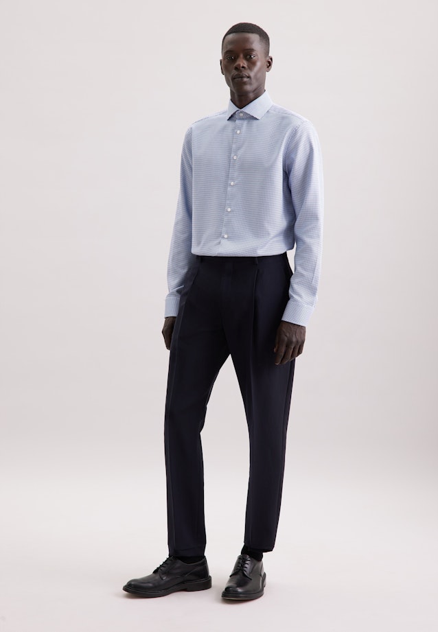 Comfort Business Hemd Pepita in Dunkelblau |  Seidensticker Onlineshop