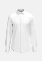Shaped Chemise en flanelle Uni in Blanc |  Seidensticker Onlineshop