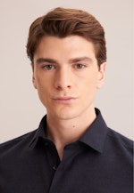 Shaped Flanellhemd Uni in Dunkelblau |  Seidensticker Onlineshop