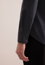 Shaped Flanellhemd Uni in Dunkelblau |  Seidensticker Onlineshop