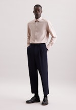 Shaped Flanellhemd Uni in Beige |  Seidensticker Onlineshop