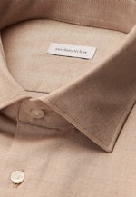Shaped Flanellhemd Uni in Beige |  Seidensticker Onlineshop