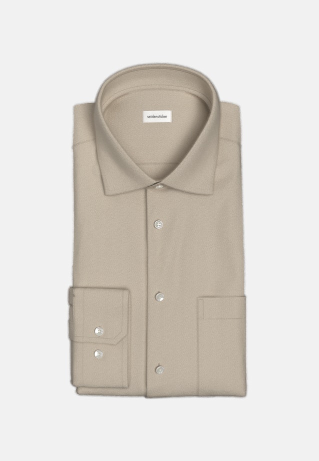 Shaped Flanellhemd Flanell in Beige |  Seidensticker Onlineshop