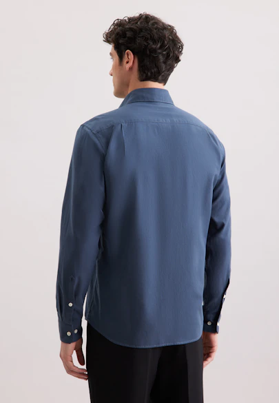 Regular Chemise en flanelle Pepita in Bleu Foncé |  Seidensticker Onlineshop