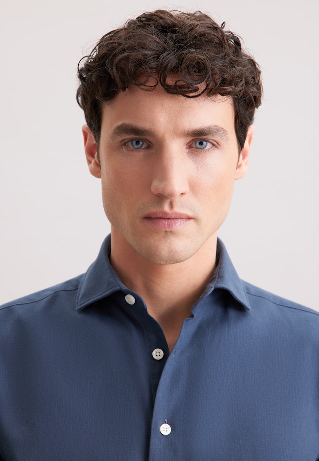 Regular Flanellhemd Pepita in Dunkelblau |  Seidensticker Onlineshop