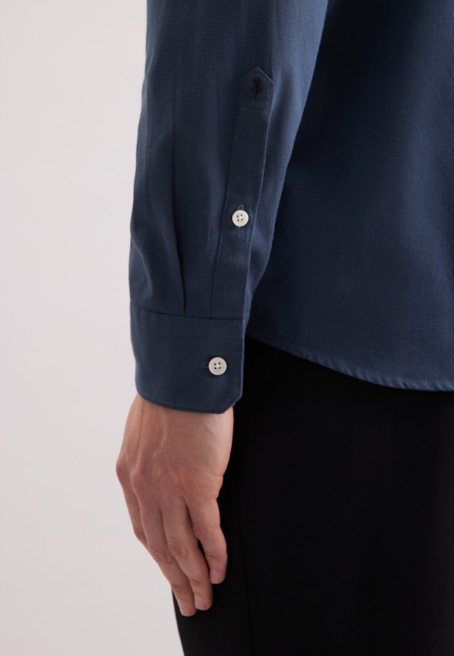 Regular Flanellhemd Pepita in Dunkelblau |  Seidensticker Onlineshop