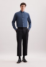 Regular Flanellhemd Pepita in Dunkelblau |  Seidensticker Onlineshop