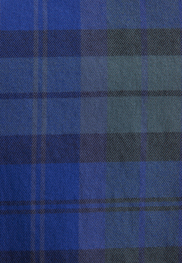 Slim Chemise en flanelle carreaux in Bleu Foncé |  Seidensticker Onlineshop