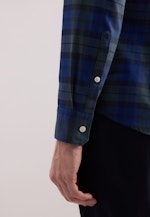 Slim Flanellhemd Karo in Dunkelblau |  Seidensticker Onlineshop