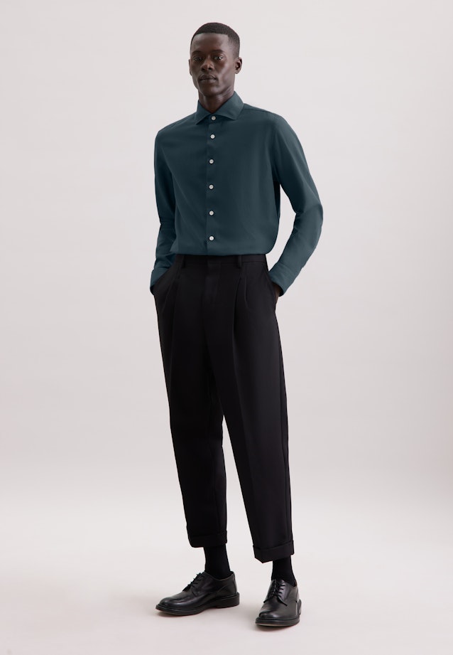 Slim Flanellhemd Pepita in Dunkelblau |  Seidensticker Onlineshop