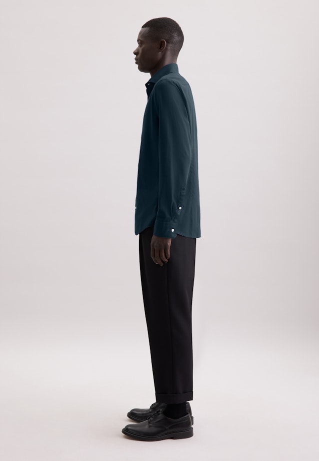 Slim Flanellhemd Pepita in Dunkelblau |  Seidensticker Onlineshop