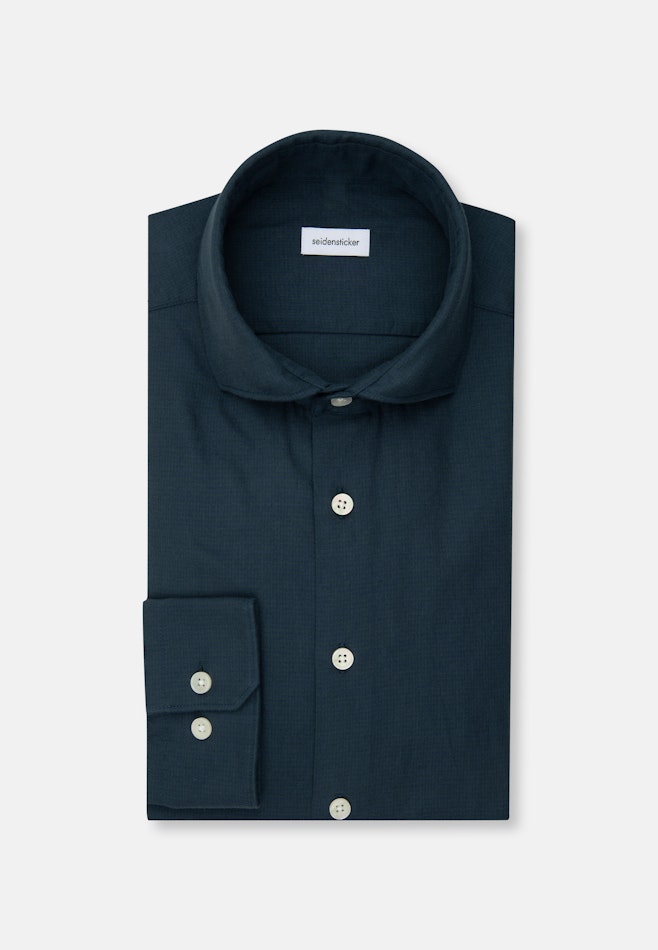 Slim Flanellhemd Pepita in Dunkelblau | Seidensticker Onlineshop