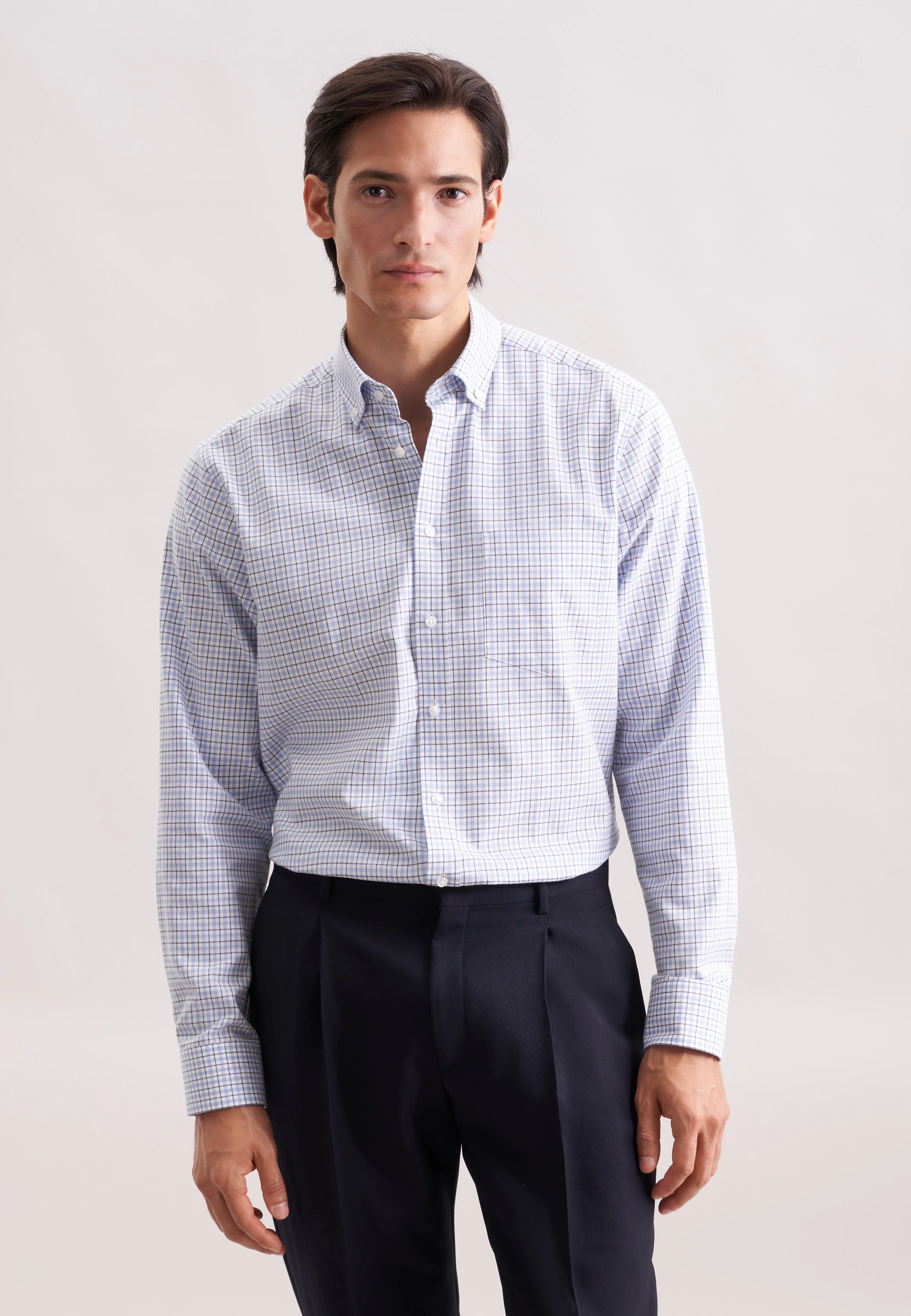 Seidensticker Regular Flanellhemd Karo, , Größe 40 aus Herren/Hemden/Business