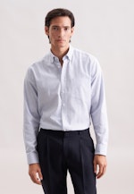 Regular Chemise en flanelle carreaux in Bleu Moyen |  Seidensticker Onlineshop