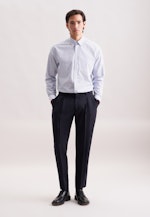 Regular Chemise en flanelle carreaux in Bleu Moyen |  Seidensticker Onlineshop