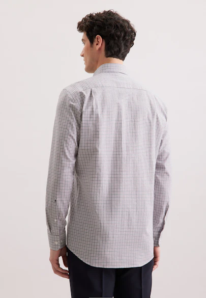 Regular Flanellhemd Karo in Grau |  Seidensticker Onlineshop