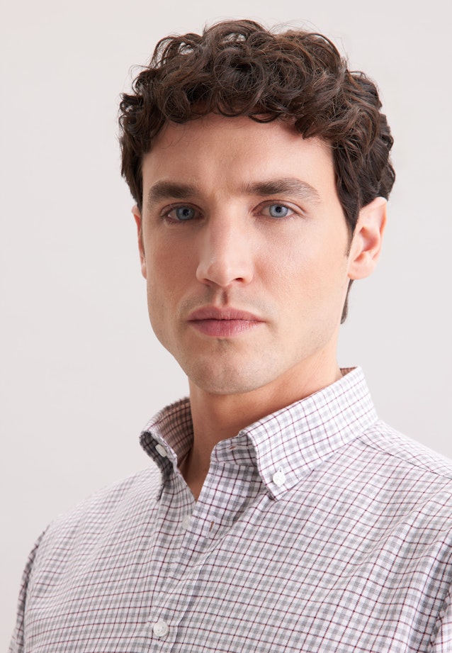 Regular Flanellhemd Karo in Grau |  Seidensticker Onlineshop