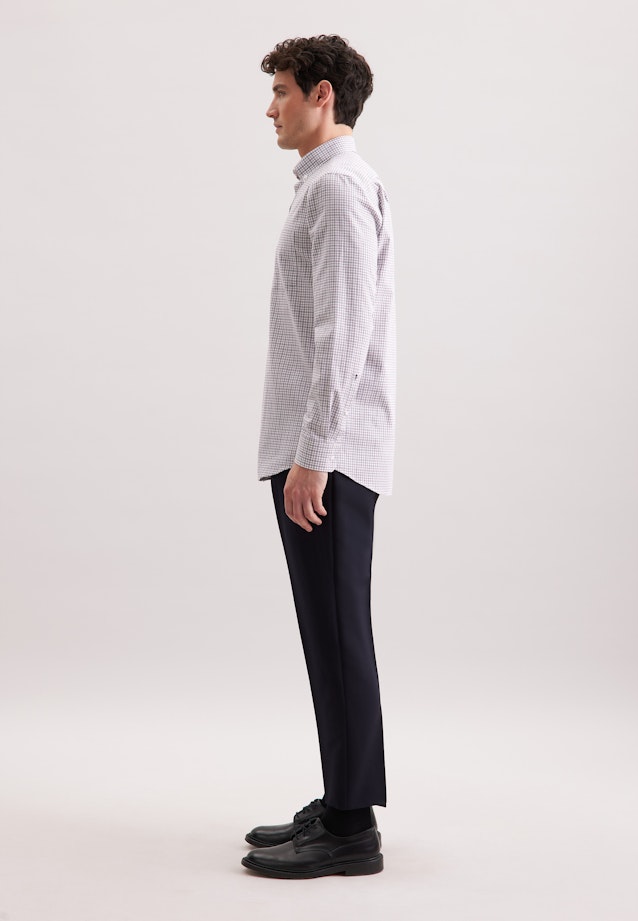 Regular Flanellhemd Karo in Grau |  Seidensticker Onlineshop