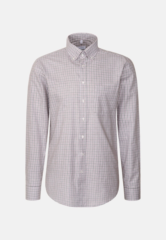 Regular Flanellhemd Karo in Grau |  Seidensticker Onlineshop