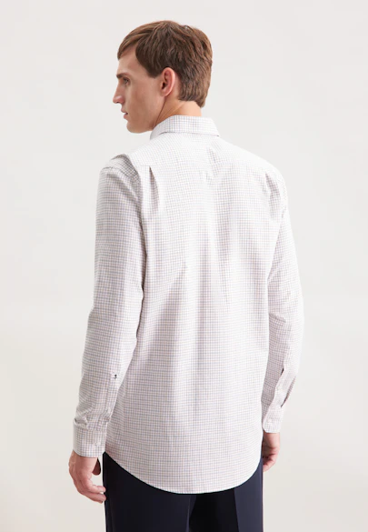 Regular Flannel shirt Check in Beige |  Seidensticker Onlineshop