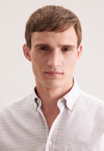 Regular Flanellhemd Karo in Beige |  Seidensticker Onlineshop