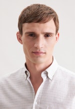 Regular Flanellhemd Karo in Beige |  Seidensticker Onlineshop