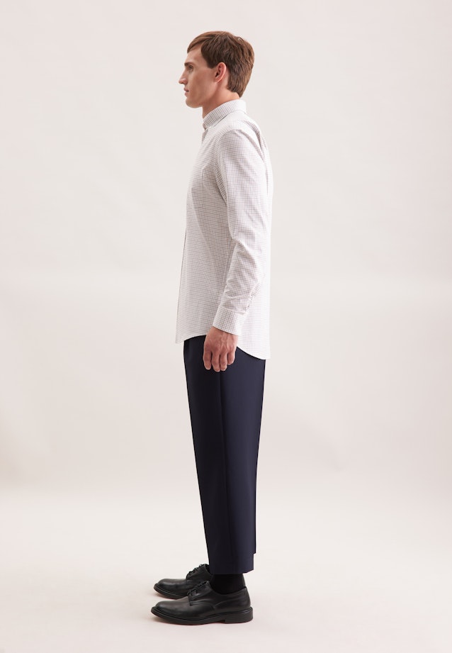 Regular Flanellhemd Karo in Beige |  Seidensticker Onlineshop