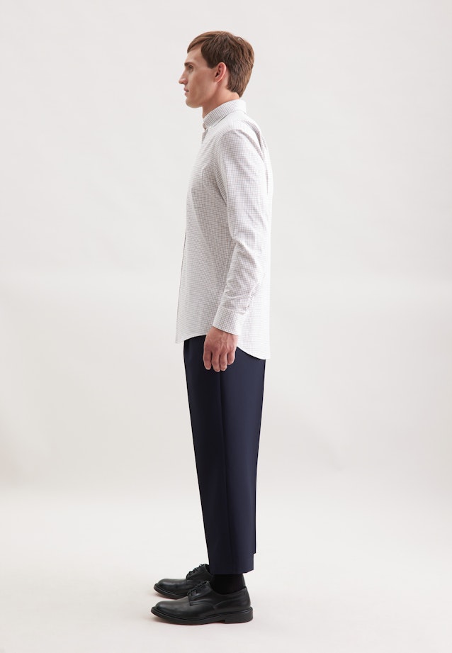 Regular Flanellhemd Karo in Beige |  Seidensticker Onlineshop