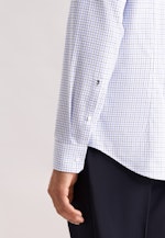 Slim Flanellhemd Karo in Mittelblau |  Seidensticker Onlineshop