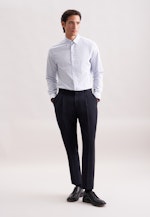 Slim Flanellhemd Karo in Mittelblau |  Seidensticker Onlineshop