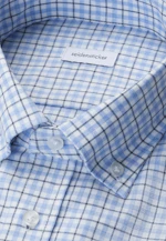 Slim Chemise en flanelle carreaux in Bleu Moyen |  Seidensticker Onlineshop