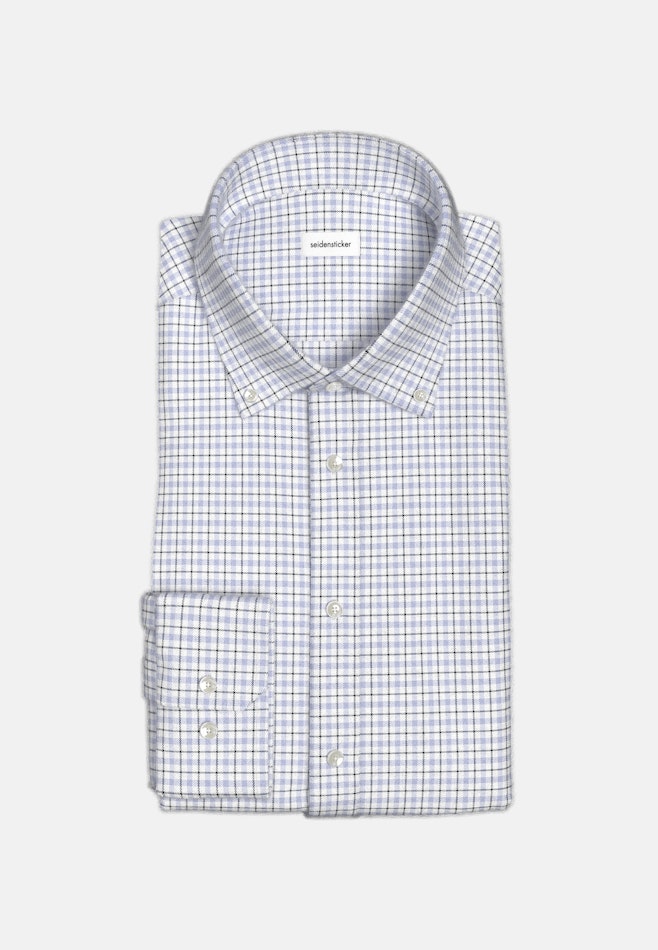 Slim Chemise en flanelle carreaux dans Bleu Moyen | Boutique en ligne Seidensticker