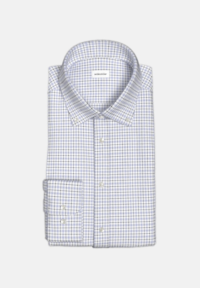 Slim Chemise en flanelle carreaux in Bleu Moyen |  Seidensticker Onlineshop