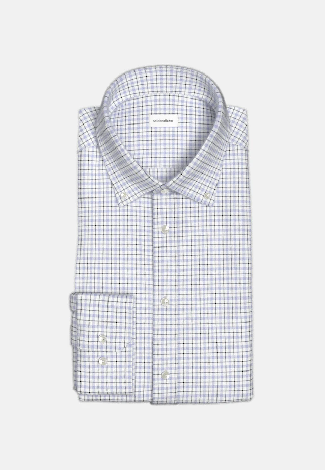 Slim Chemise en flanelle carreaux in Bleu Moyen |  Seidensticker Onlineshop