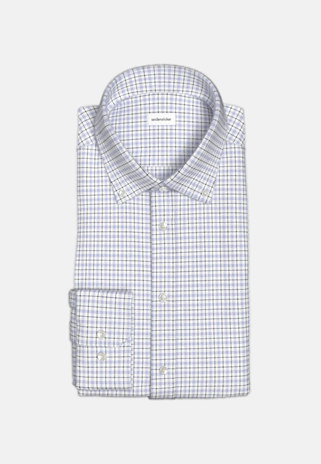 Slim Chemise en flanelle carreaux dans Bleu Moyen | Boutique en ligne Seidensticker