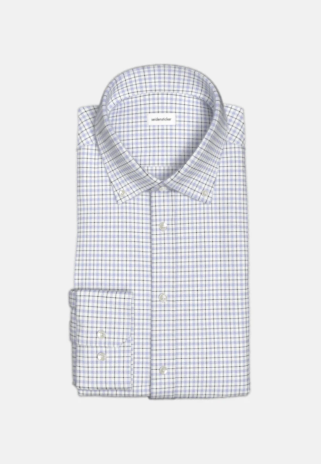 Slim Chemise en flanelle carreaux in Bleu Moyen |  Seidensticker Onlineshop