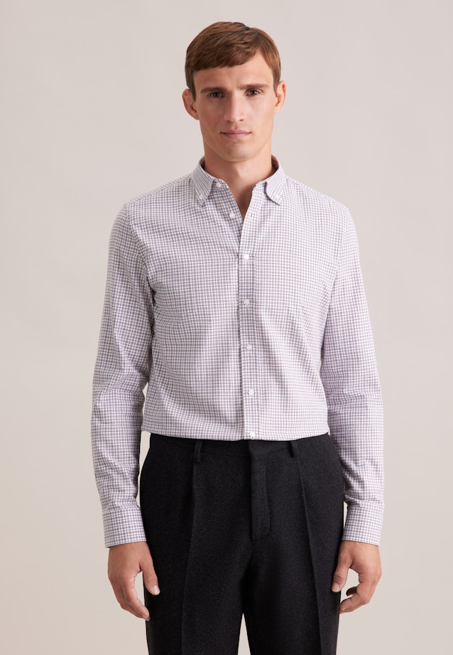 Slim Flanellhemd Karo in Grau |  Seidensticker Onlineshop