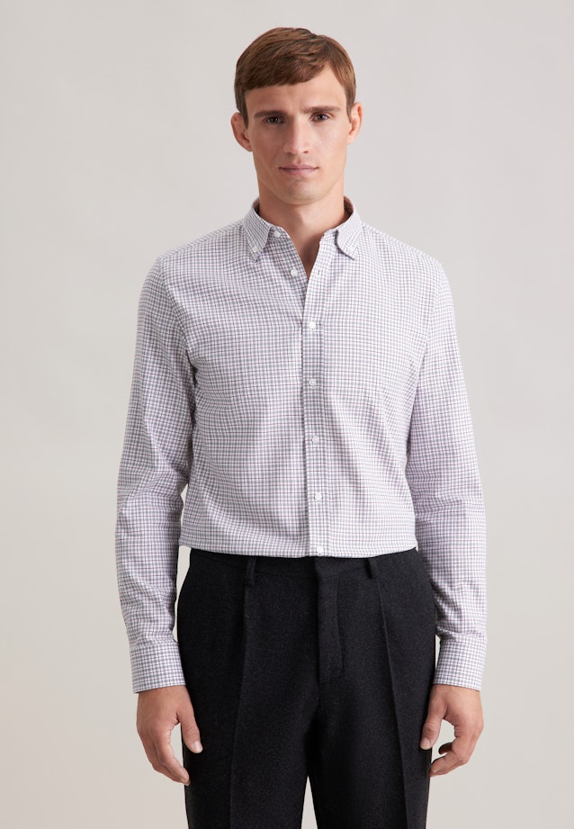 Slim Flanellhemd Karo in Grau |  Seidensticker Onlineshop