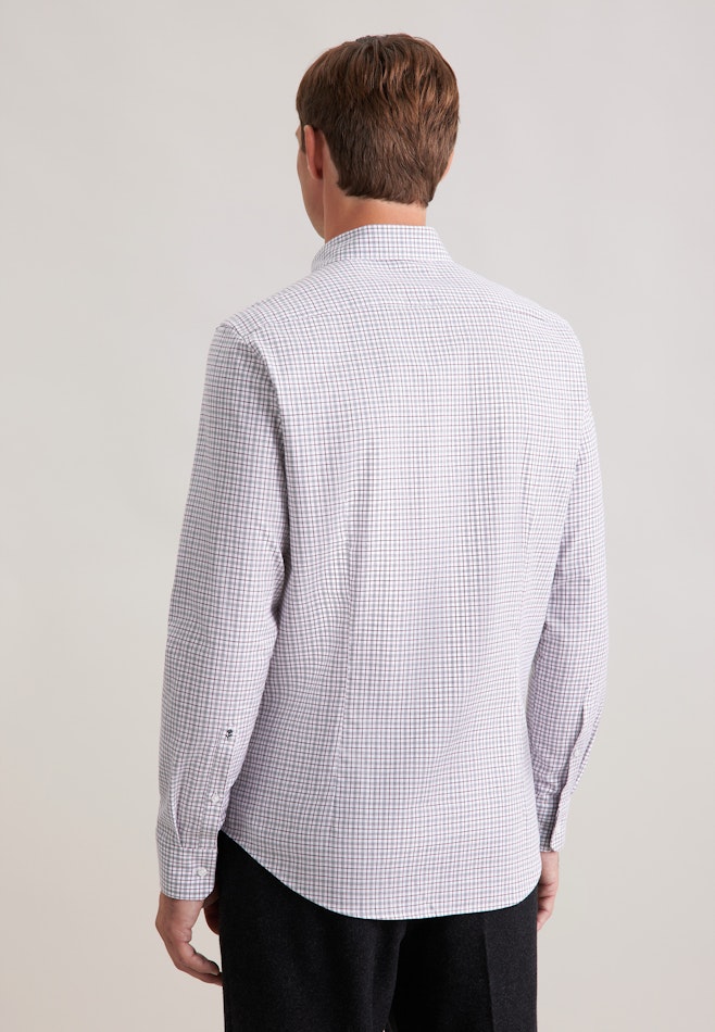 Slim Flannel shirt Check in Grey | Seidensticker online shop