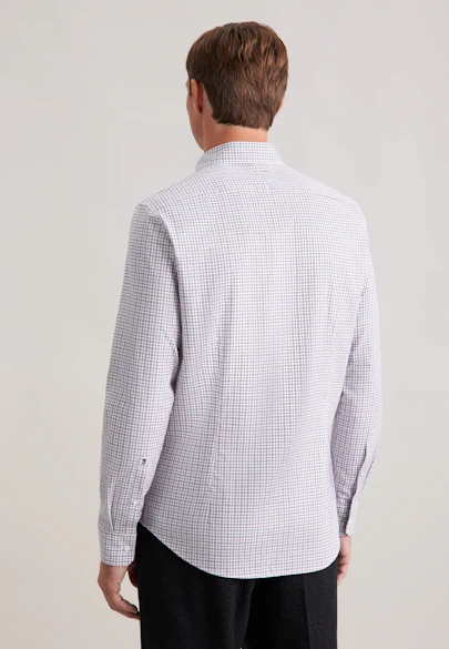 Slim Flannel shirt Check in Grey |  Seidensticker Onlineshop