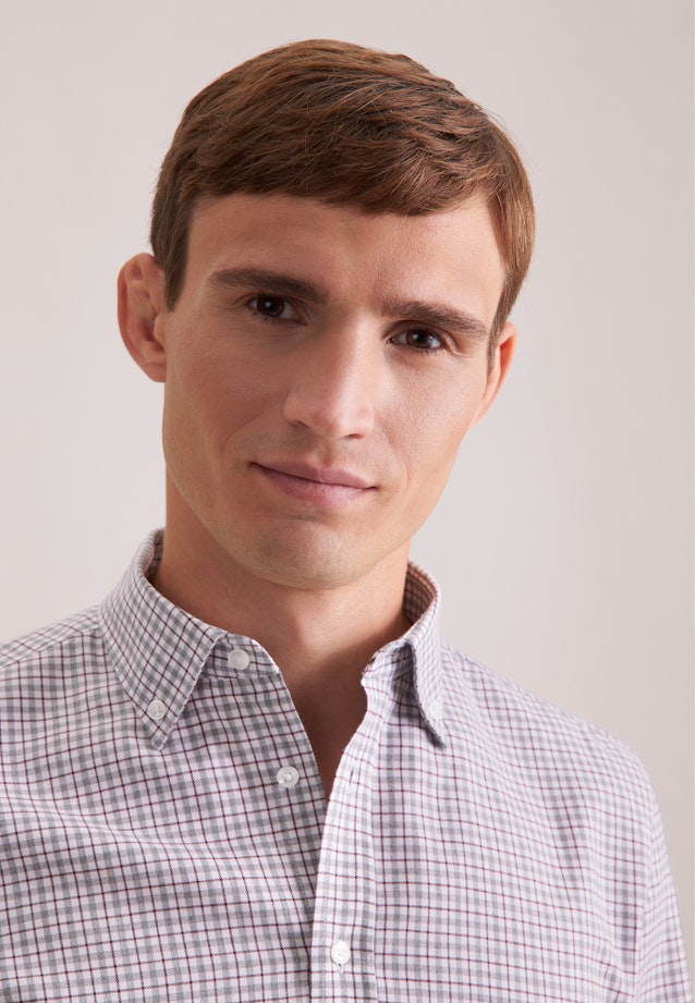 Slim Flanellhemd Karo in Grau |  Seidensticker Onlineshop