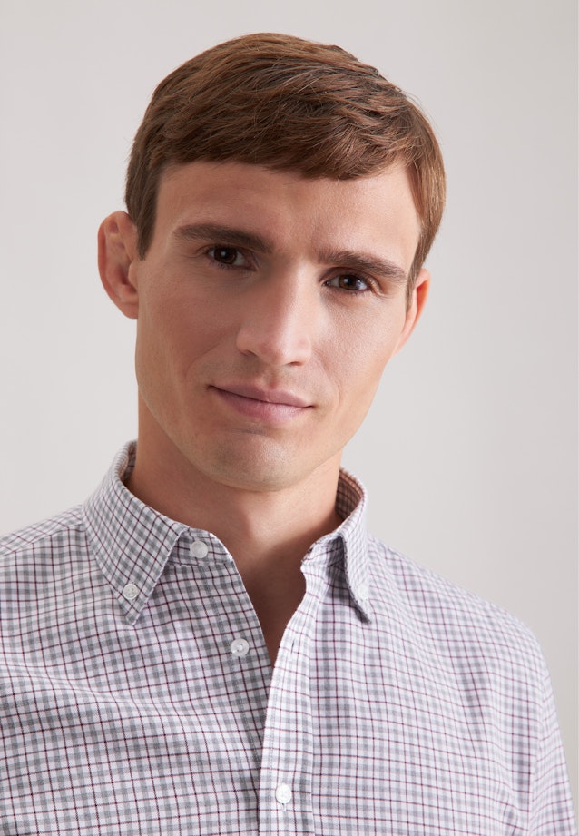 Slim Flannel shirt Check in Grey |  Seidensticker Onlineshop