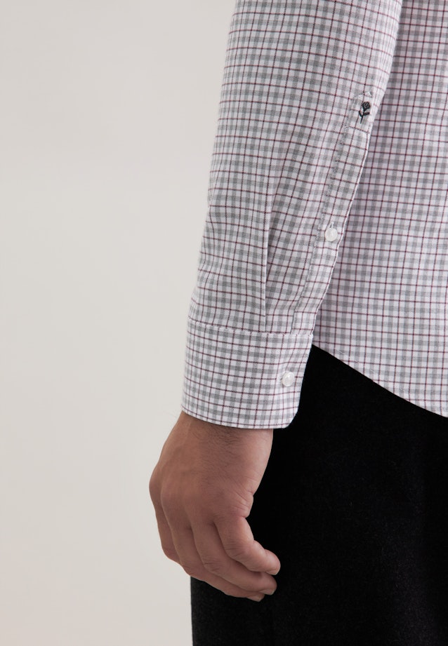 Slim Flanellhemd Karo in Grau |  Seidensticker Onlineshop