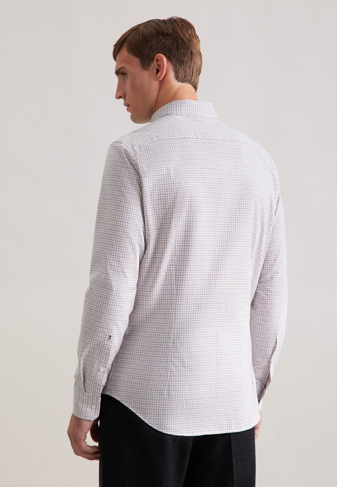 Slim Flannel shirt Check in Beige | Seidensticker online shop